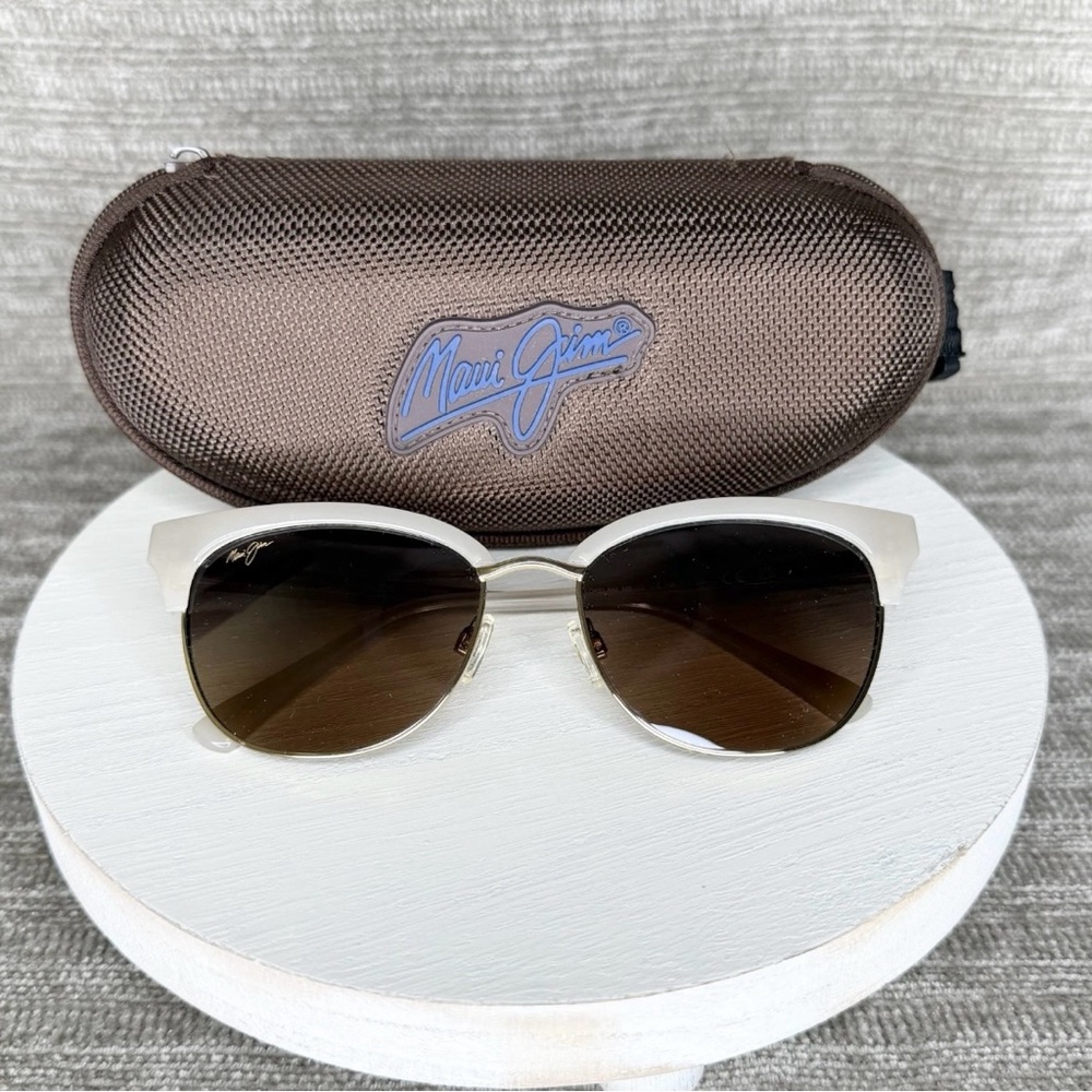 Maui Jim Lokelani Sunglasses Frames MJ825-24S Beige 55-18-140 Polarized Lens